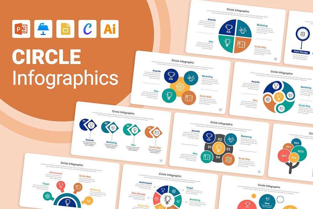 Circle Infographics Template