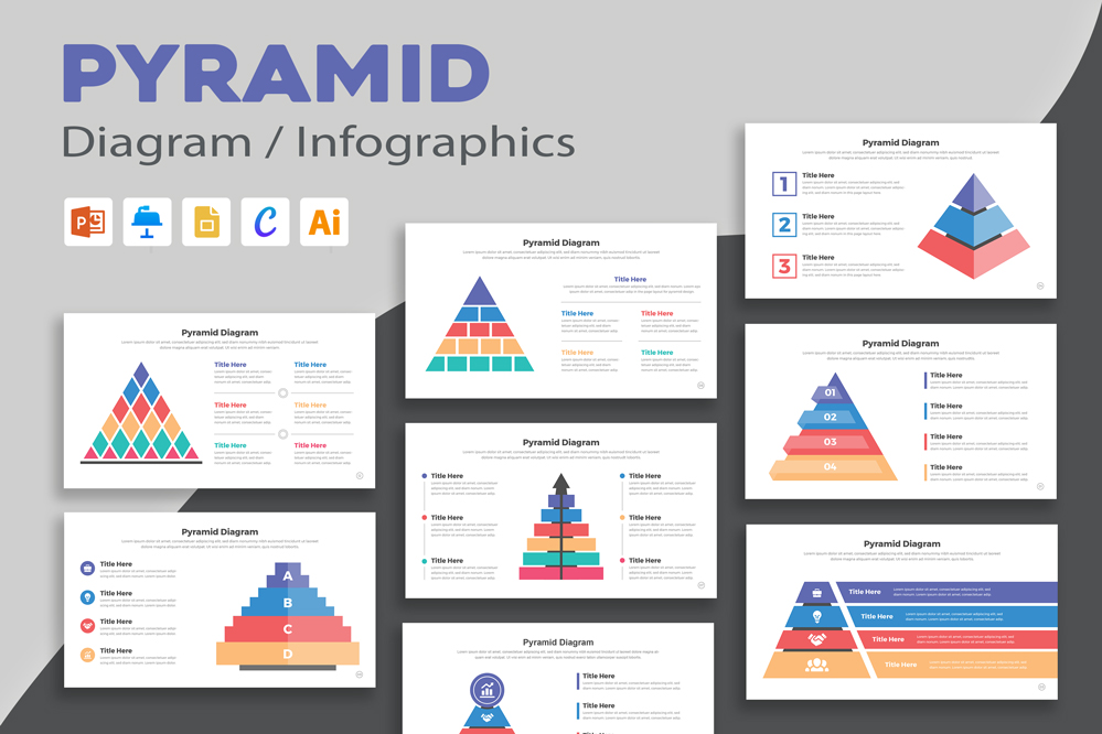 Pyramid Diagram Infographic