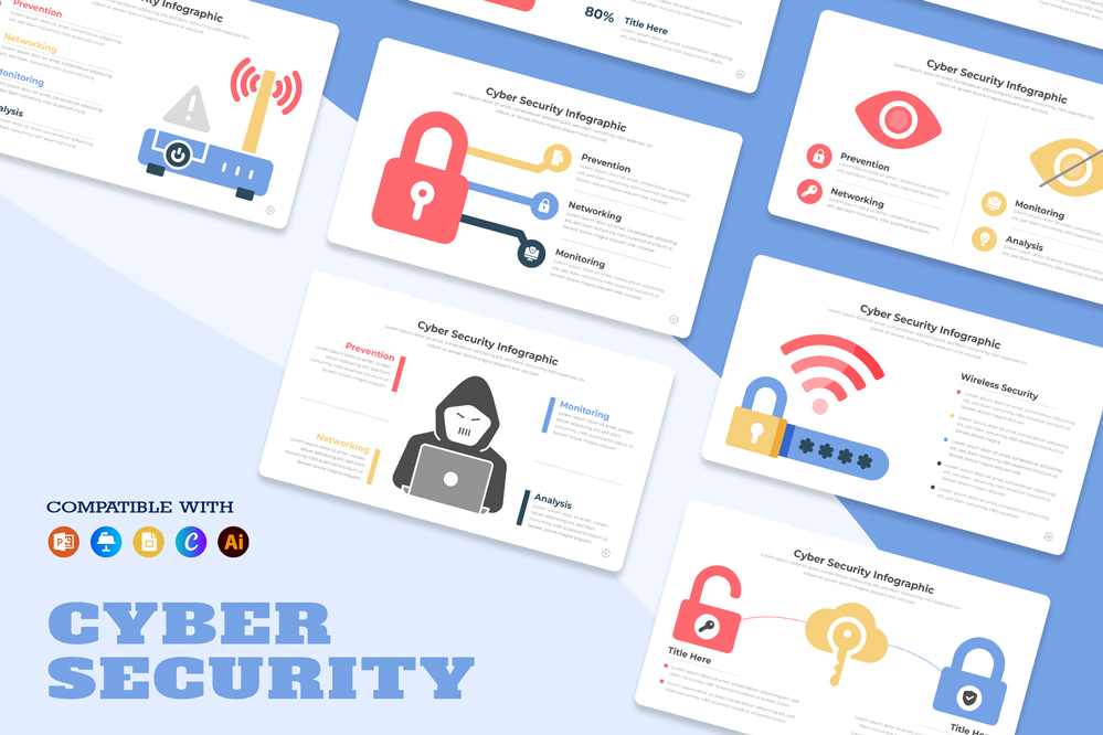Cyber security Infographic TemplateS