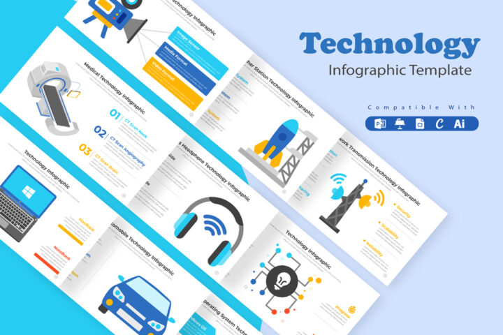 Technology Infographic Template - Mighty Slide