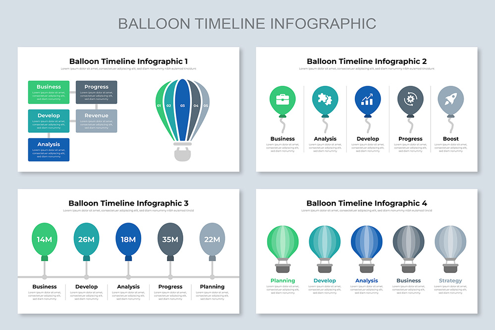 Balloon Timeline Infographic