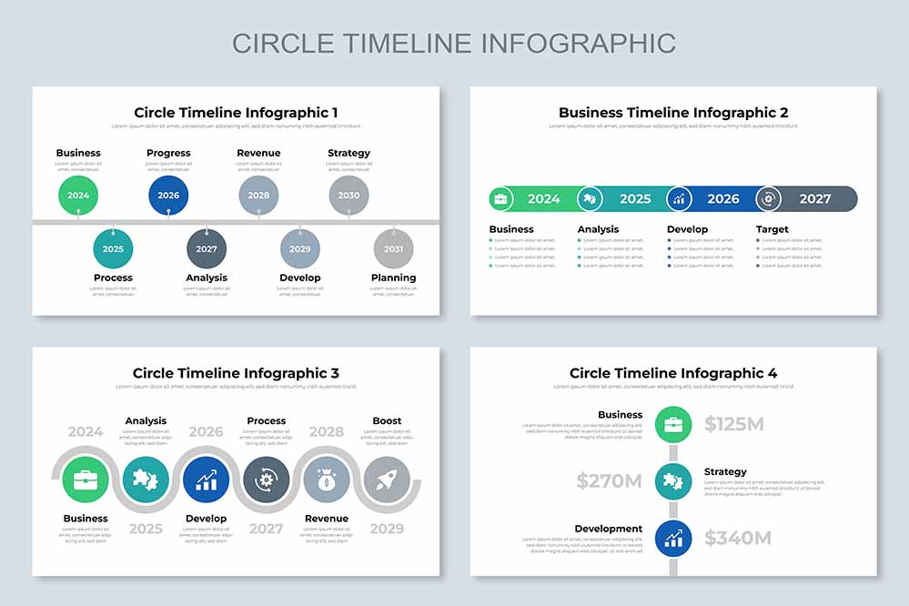 Circle Timeline Infographic
