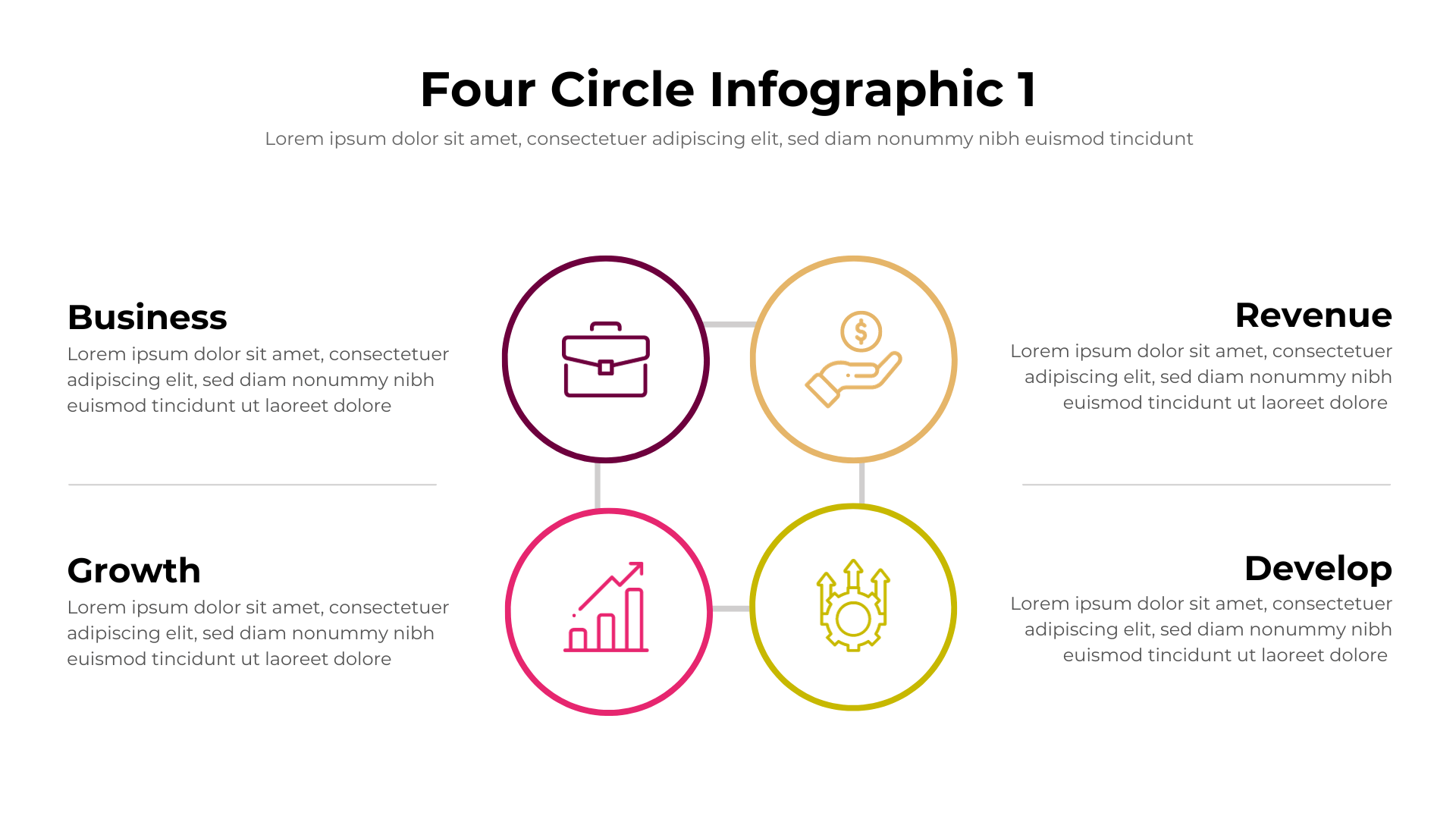 Four Circle Infographic Template