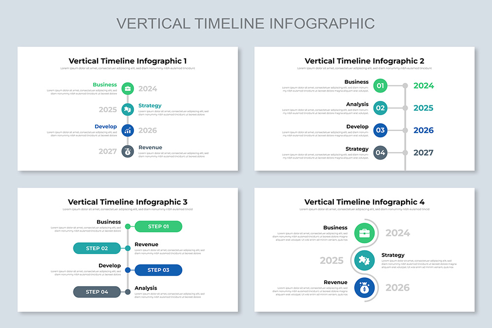 Vertical Timeline Infographic