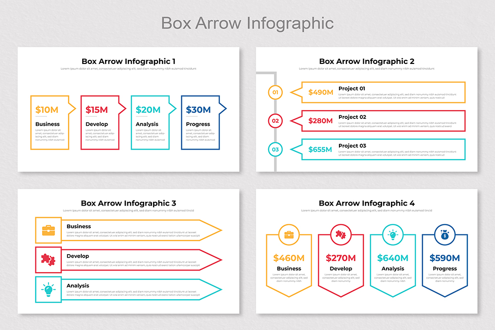 Box Arrow Infographic