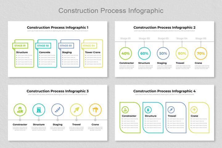Construction Process Infographic Template - Mighty Slide