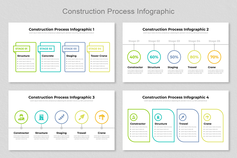 Construction Process Infographic