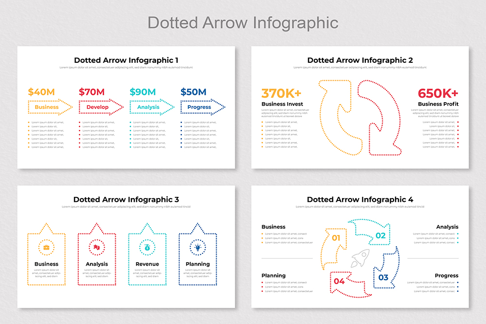 Dotted Arrow Infographic