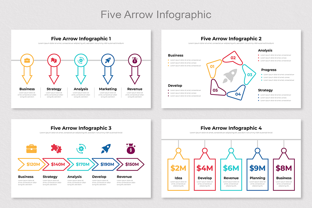 Five Arrow Infographic