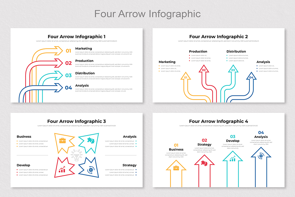 Four Arrow Infographic