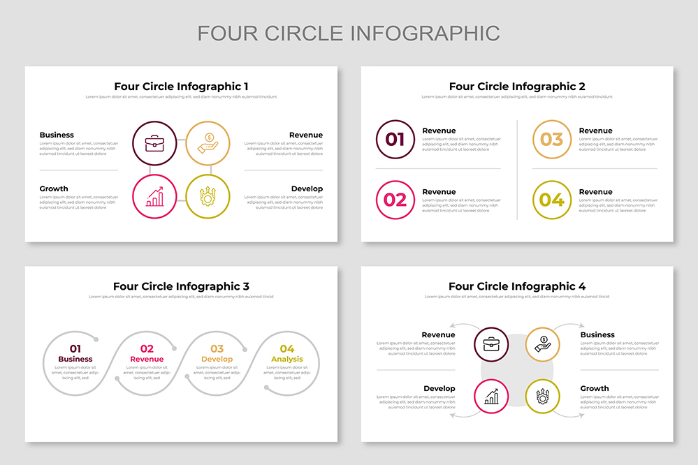 Four Circle Infographic