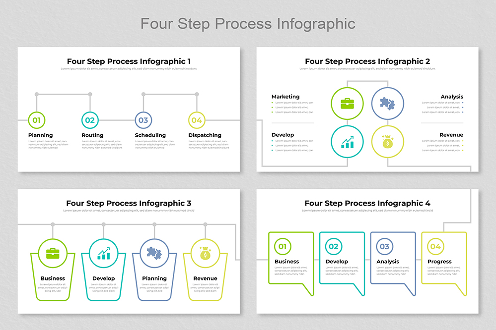 4 Step Process Infographic