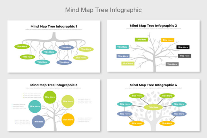 Mind Map Tree Infographic Template - Mighty Slide