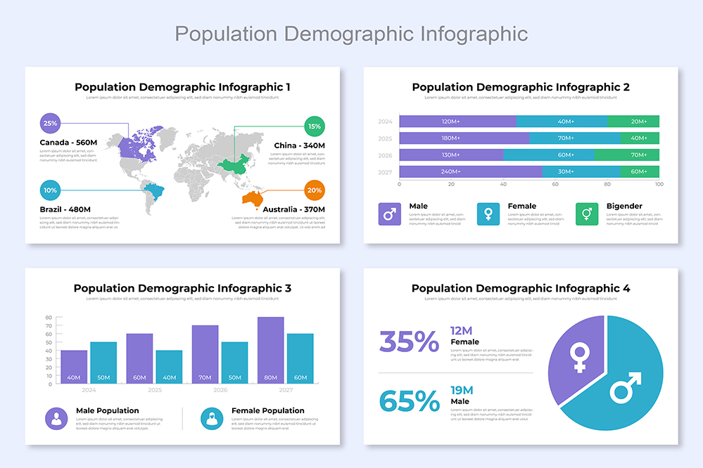 Population Demographic Infographic