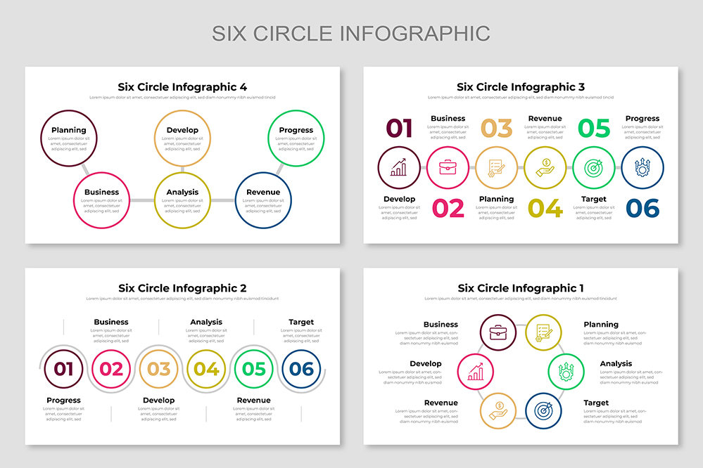 Six Circle Infographic