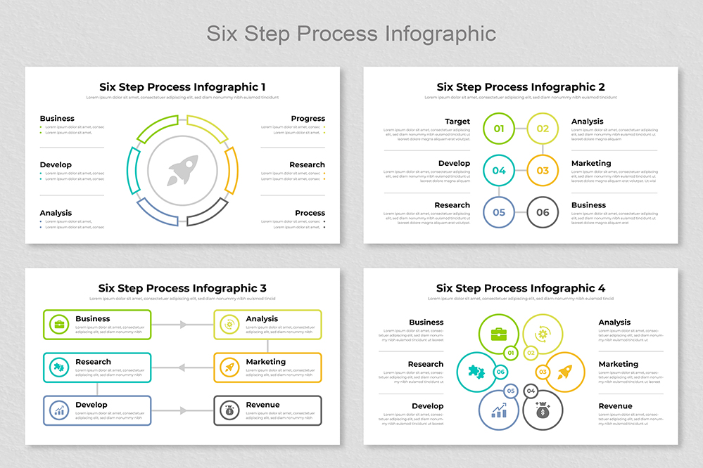 6 Step Process Infographic