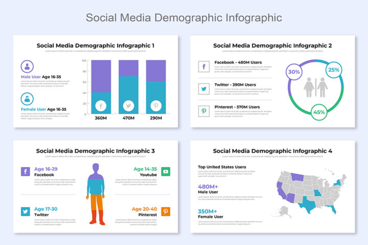 Social Media Demographic Infographic Template Mighty Slide Social Media Demographic Infographic Template Mighty Slide