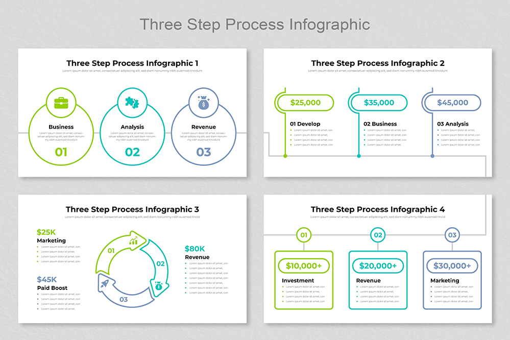 3 Step Process Infographic
