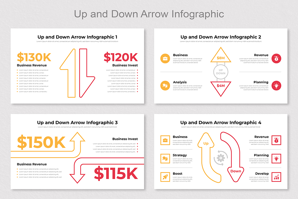 Up and Down Arrow Infographic