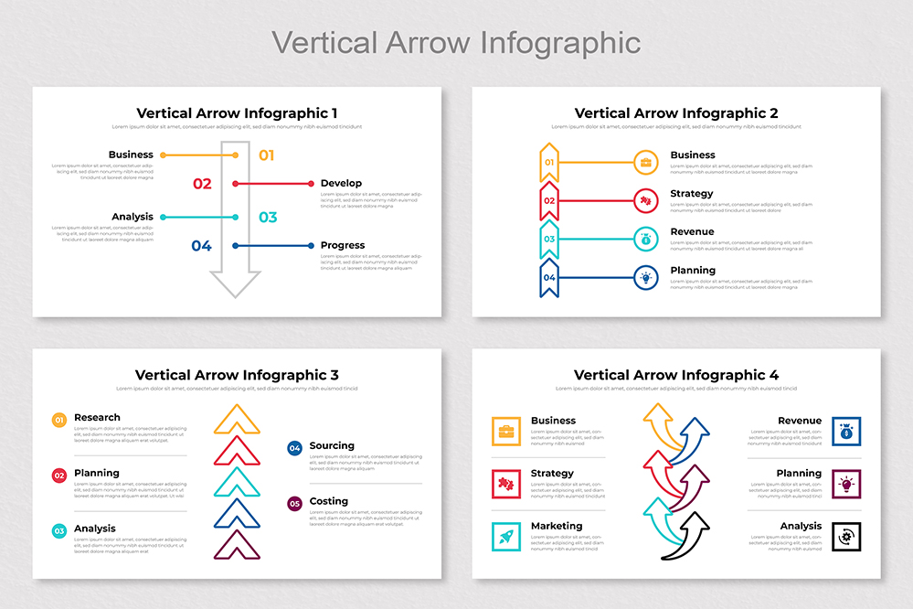 Vertical Arrow Infographic