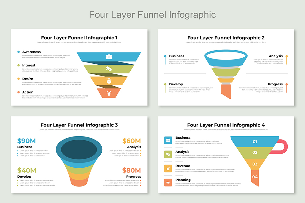 4 Layer Funnel Infographic