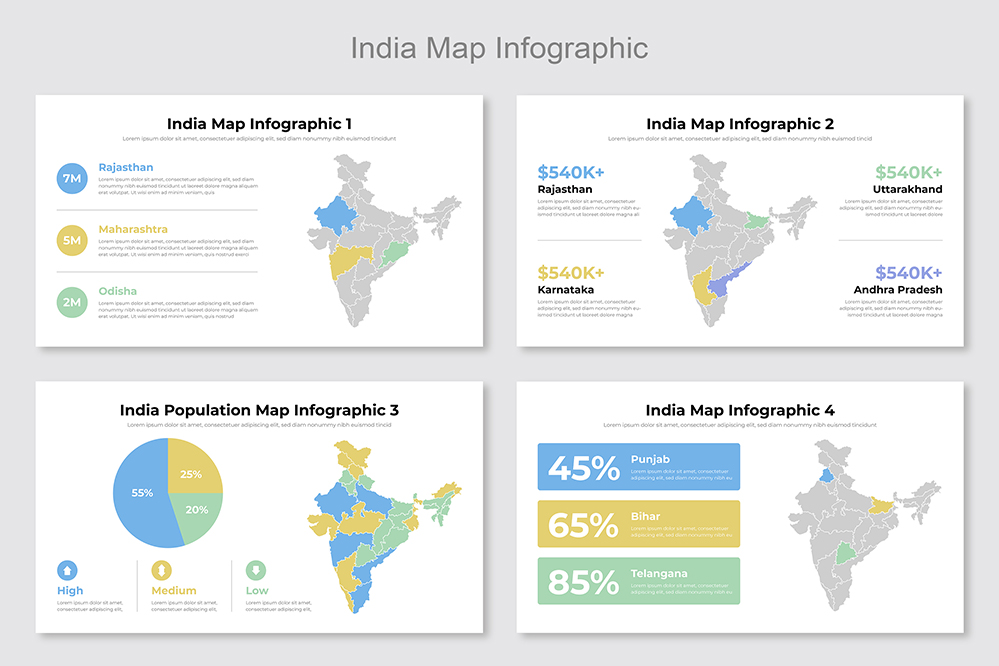 India Map Infographic Template