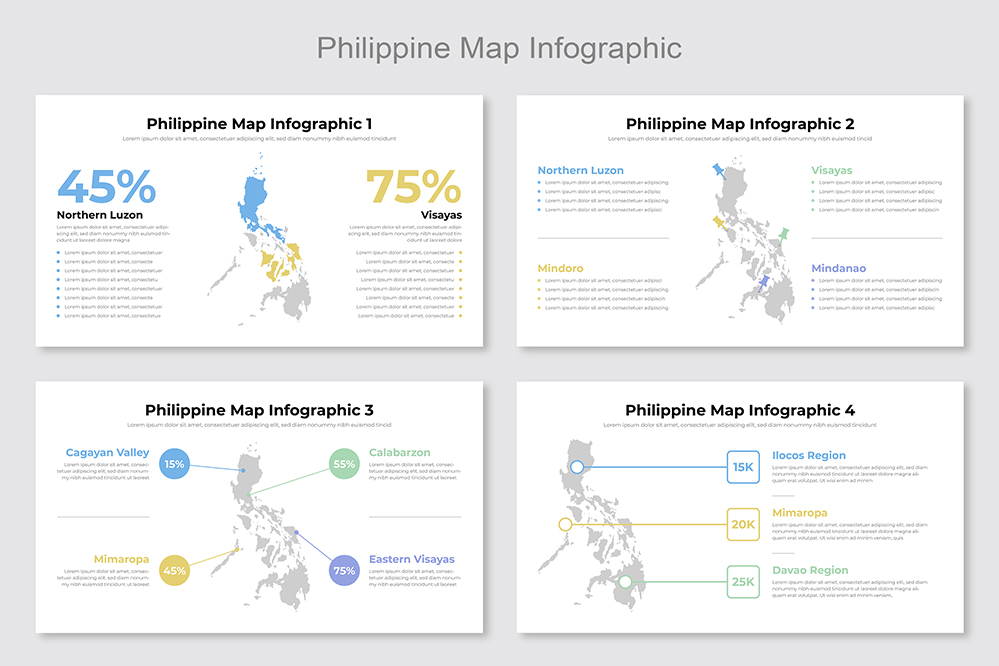Philippine Map Infographic Template