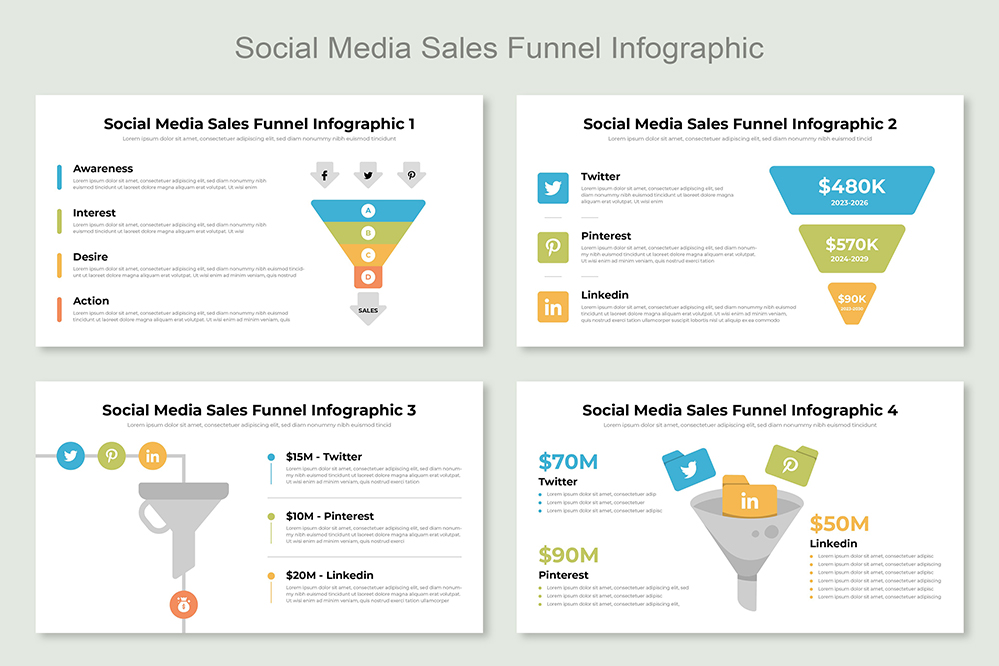 Social Media Sales Funnel Infographic