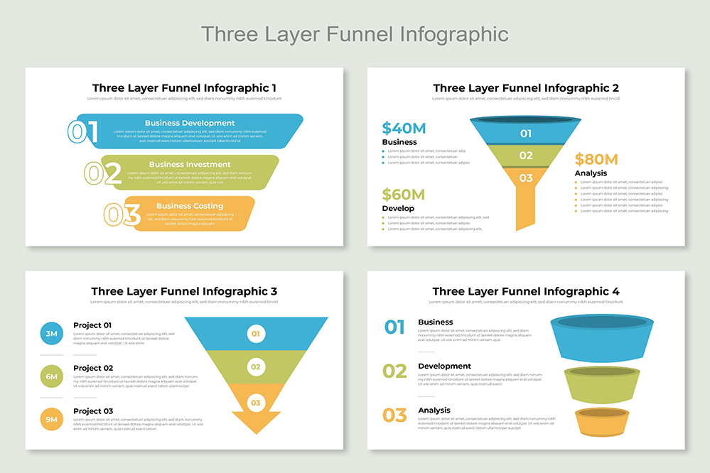 3 Layer Funnel Infographic