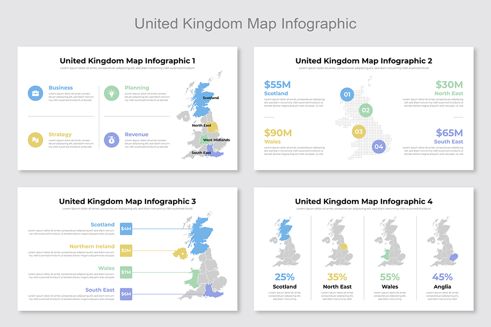 UK Map Infographic Template