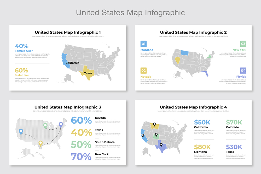 United States Map Infographic