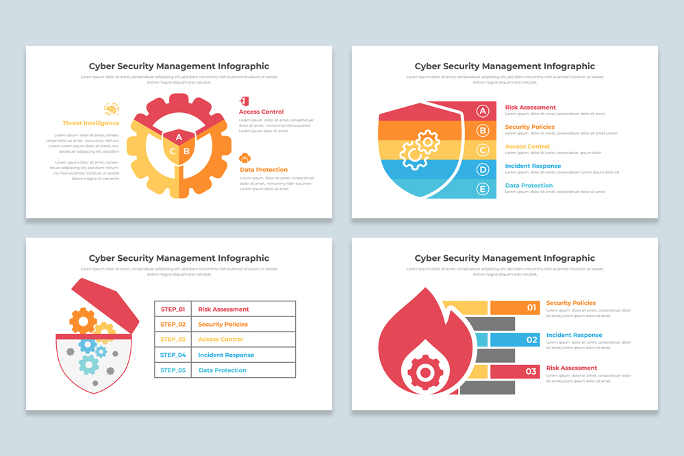 Cyber Security Management Infographic Template