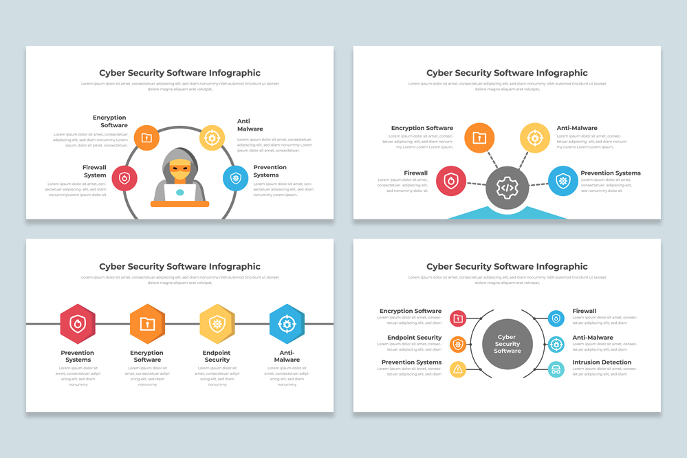 Cyber Security Software Infographic Template