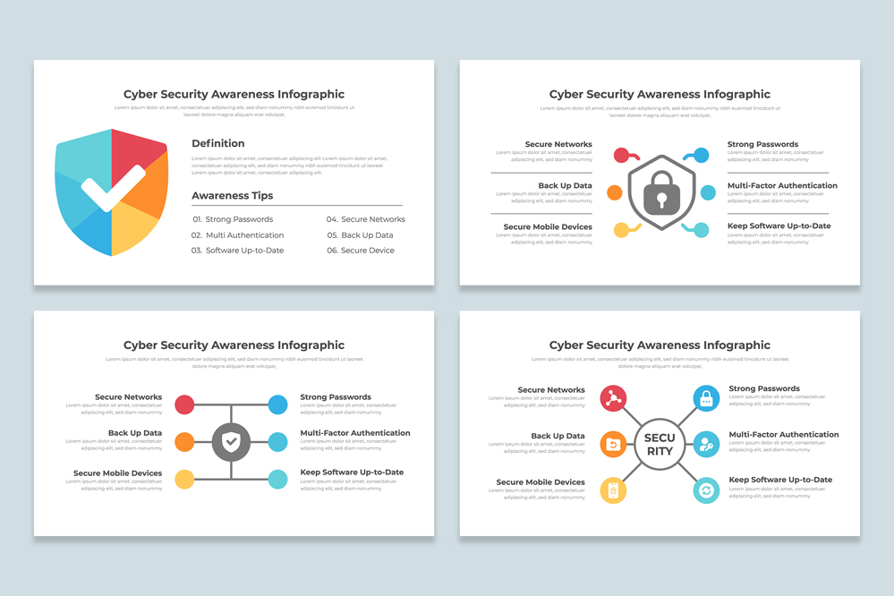 Cyber Security Awareness Infographic Template