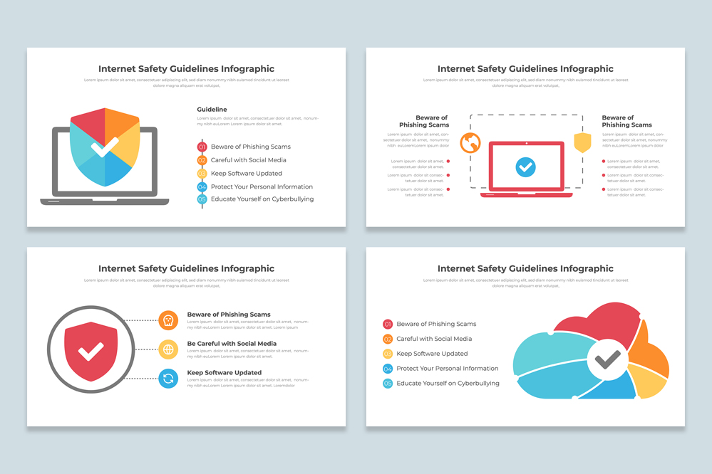 Internet Safety Guidelines Infographic Template